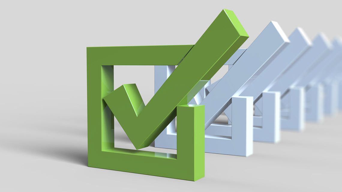 Green checkmark box