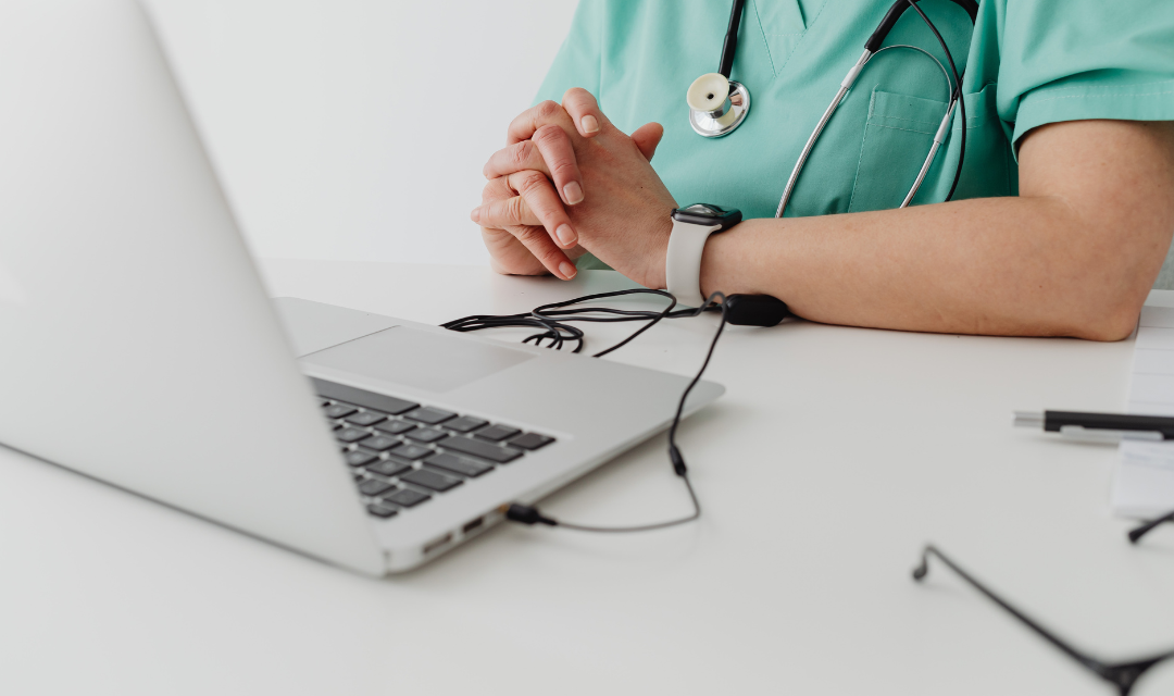 Provider at laptop